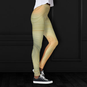 Leggings Golden Strata Pêche Brûlée Orange Vert Agate