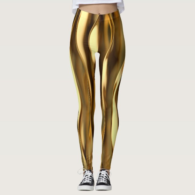 Leggings Golden Wave 3D Render. (Devant)