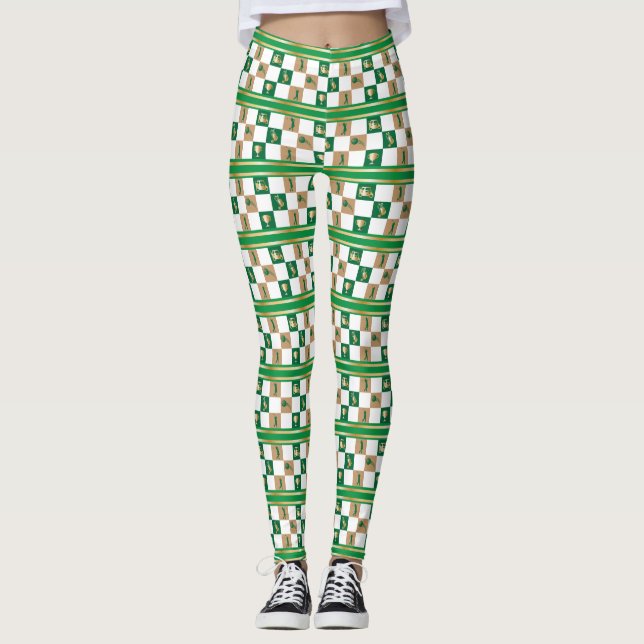 Leggings Golf de Noël - Motif de golf minimaliste (Devant)
