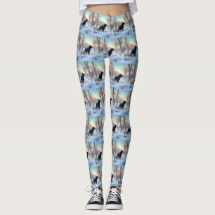 Leggings Gordon Setter Laisse Il Neige Noël