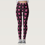 Leggings Goth Girl Pink Black Skuls Motif Cool<br><div class="desc">Drôle crâne rose leggings pour votre ami emo préféré. Une façon d'être cool et girly, mais aussi punk rock.</div>