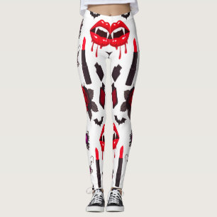 Leggings Gothique Dracula Lady Motif Éffrayante Feminine