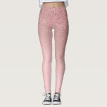 Leggings Gradient diagonal Rose Gold Blush Pink ombre<br><div class="desc">Ce design élégant et girly est parfait pour la femme classe et élégante. Il présente une parties scintillant dorée brillante rose fausse impression dégradé en diagonale ombre sur le dessus d'un arrière - plan rose vif. C'est un point de vue unique sur la tendance du gradient de parties scintillant qui...</div>