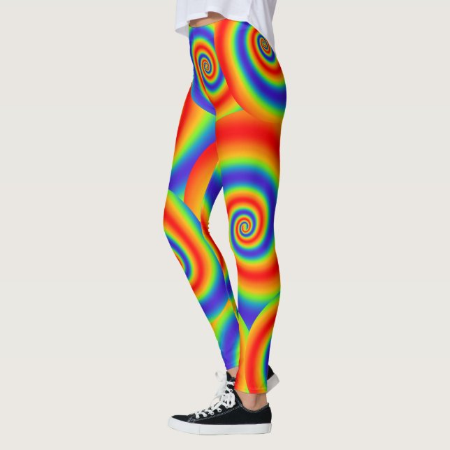 Leggings Gradient du Colorful Spiral Effect (Gauche)