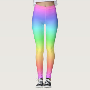 Leggings Gradient en pastel d'arc-en-ciel