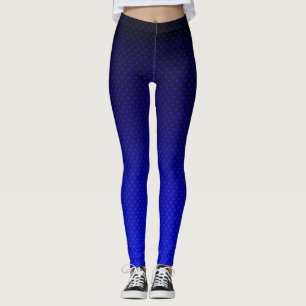 Leggings Gradient navy gray polka dots print abstrt femin