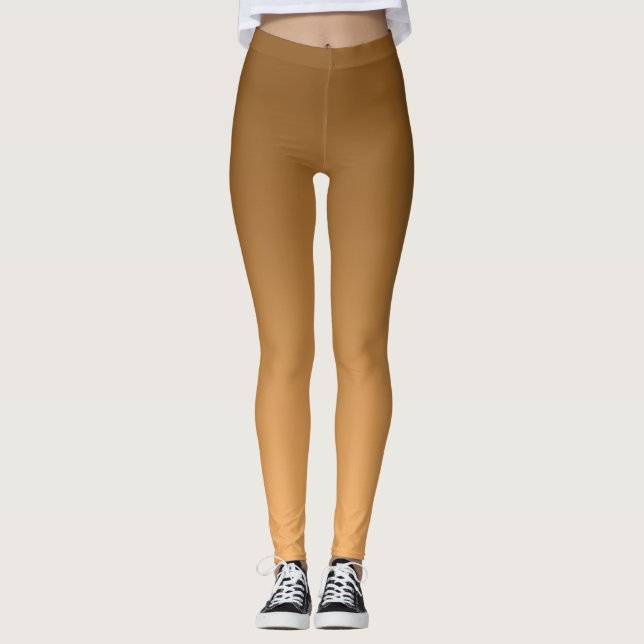 Leggings Gradient neutre et simple d'or (Devant)