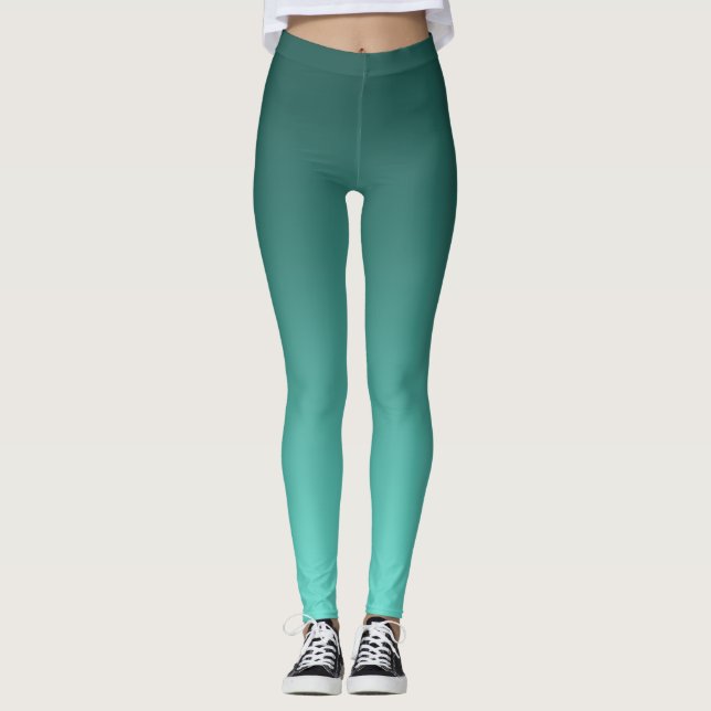 Leggings Gradient neutre et simple Teal (Devant)