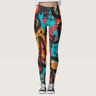 Leggings Graffiti artisanal