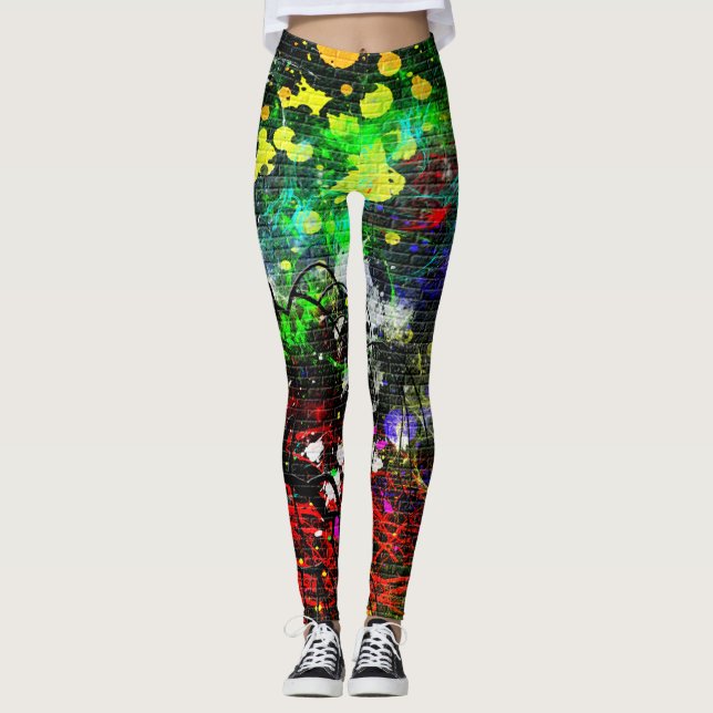 Leggings Graffiti Brick Wall (Devant)