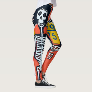 Leggings Graffiti cool Skull Street Art Peinture Hip Artsy