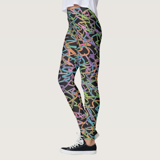 Leggings Graffiti Neon (Gauche)