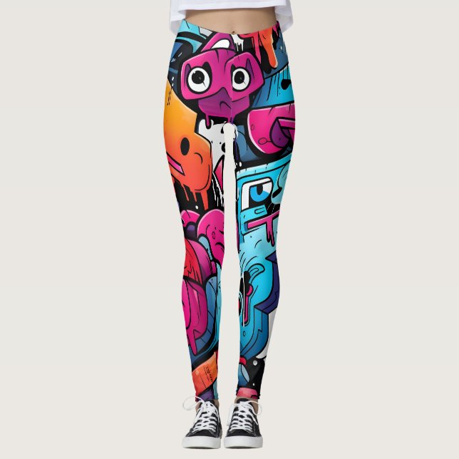 Leggings Graffiti Street Art Splash (Devant)