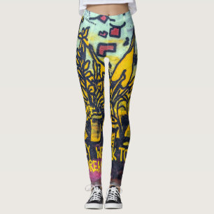 Leggings Graffiti urbain Art Abstrait