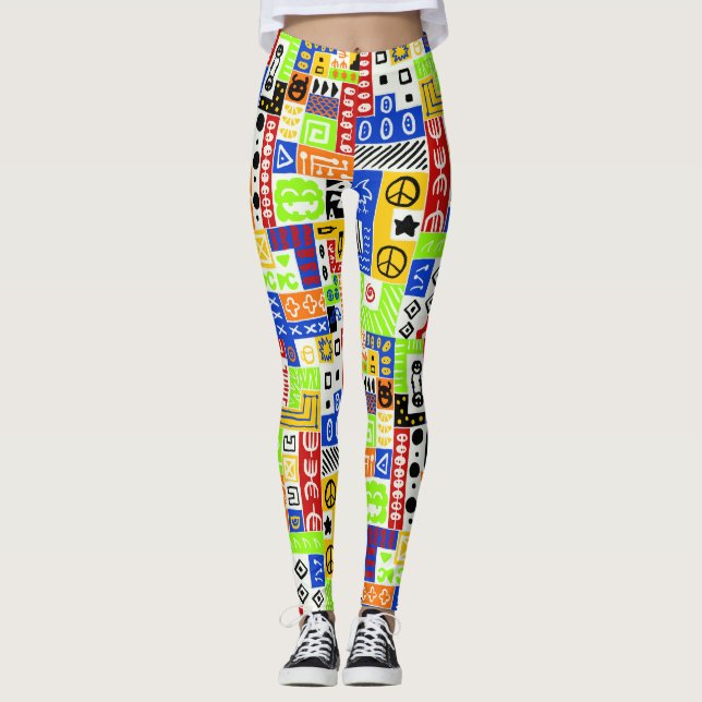 Leggings Graffiti, Yoga, fitness (Devant)