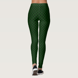 Leggings Graham tartan vert noir plaid