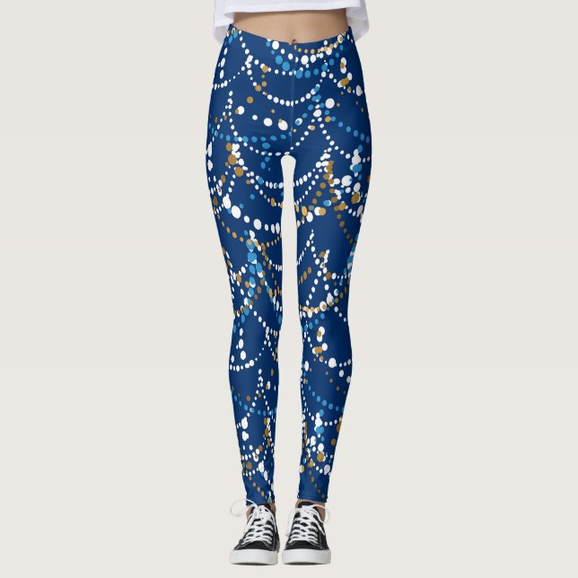 Leggings Grain de Noël : motif festif sans soudure (Devant)