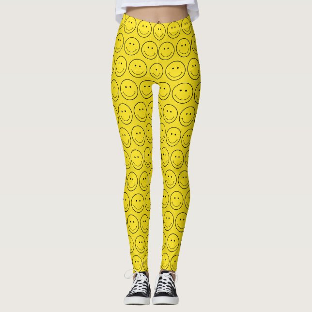 Leggings Graisse du visage jaune (Devant)