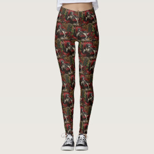 Leggings Grand Danois de Noël Fêtard