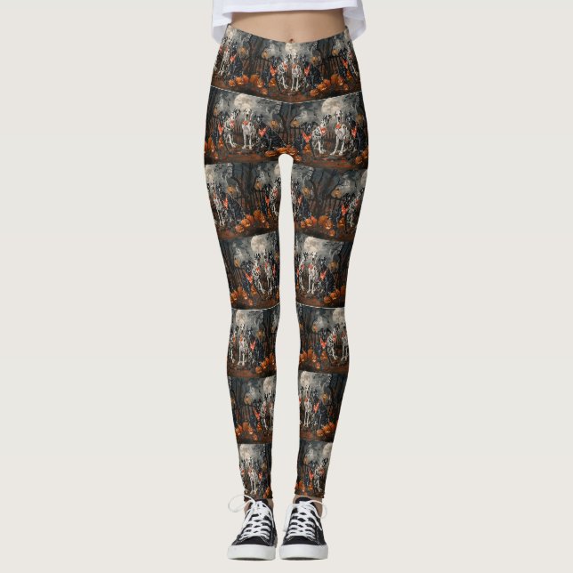 Leggings Grand Danois Halloween Épouvantable (Devant)