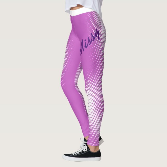 Leggings Grand script avec Motif à points blancs sur votre  (Gauche)