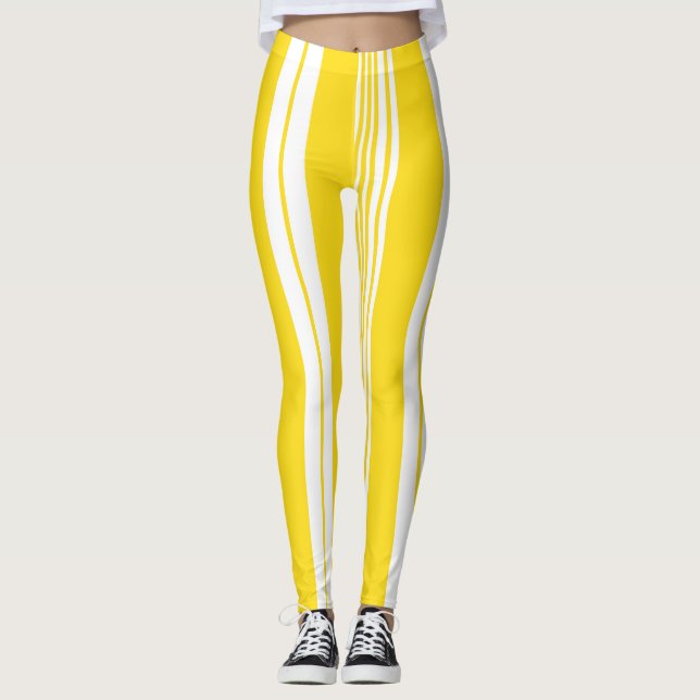 Leggings Grand Transat Blanc Gras Striped Sporty (Devant)