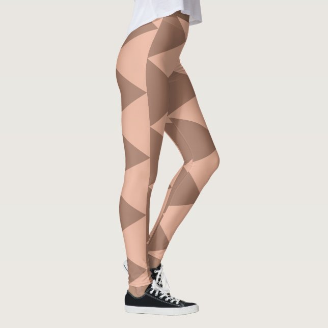 Leggings Grand Triangles géométriques Mocha Mousse Dusty ro (Droite)