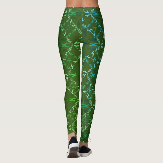 Leggings Grande silhouette Dane et Motif de typographie (Dos)