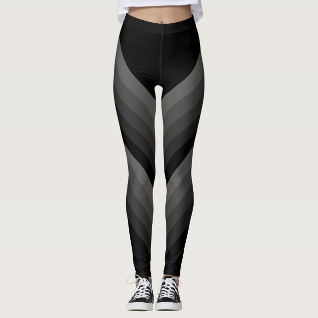 Leggings Grandes bandes diagonales (Devant)