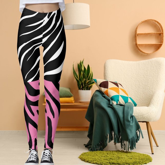 Leggings Grandes bandes personnalisées Gros chat Imprimer F (Créateur téléchargé)