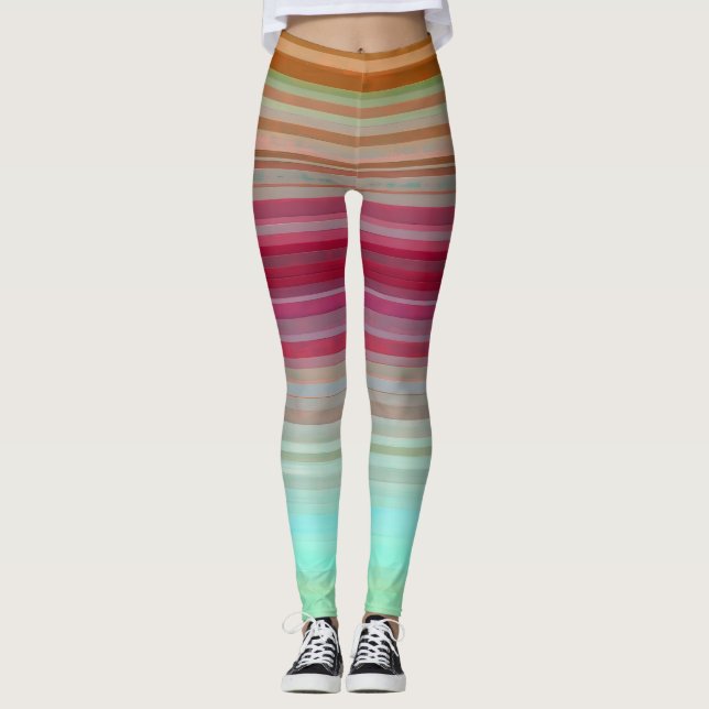 Leggings Grandes colorées Couleurs Motif (Devant)