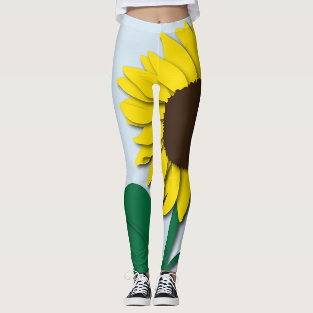 Leggings Grandes guêtres de tournesol (Devant)