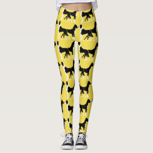 Leggings Grands Danois Boston jaune noir et blanc