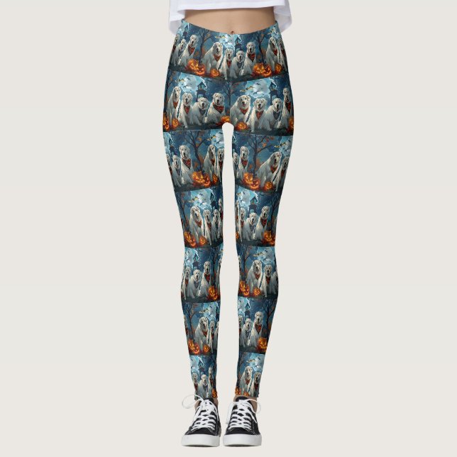 Leggings Grands Pyrénées Halloween Effrayant (Devant)