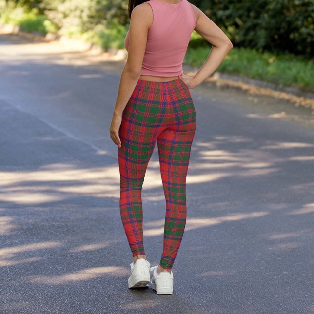 Leggings Grant Plaid Scottish Clan Tartan Rouge Vert Bleu (Créateur téléchargé)