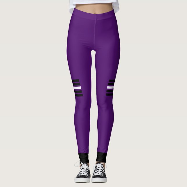 Leggings Graphe sportif Design noir & blanc (Devant)