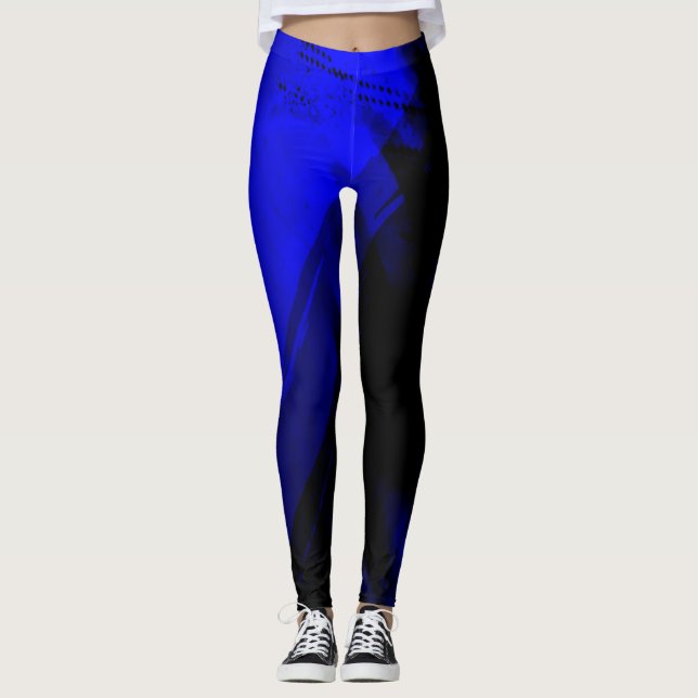 Leggings Graphique bleu et noir (Devant)