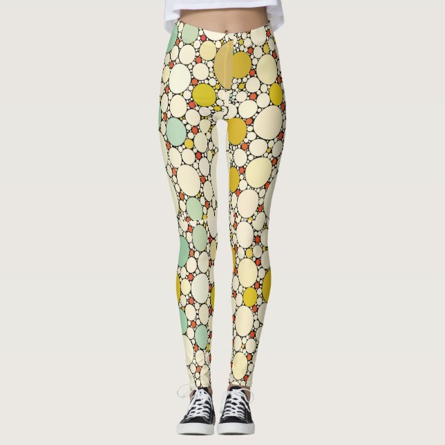 Leggings Graphique d'art de style rétro (Devant)