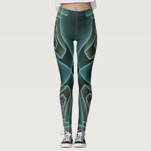 Leggings Graphique géométrique Turquoise moderne