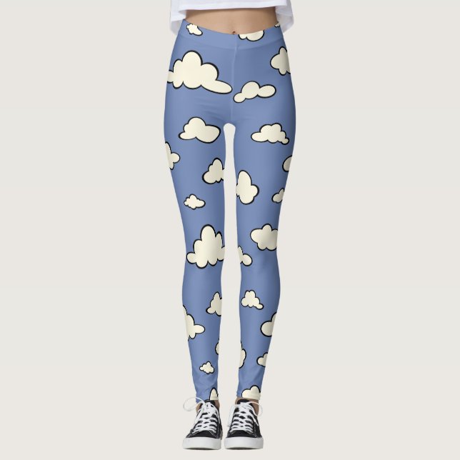 LEGGINGS GRAPHIQUE NUAGE MOTIF BLUE SKY LEGINGS (Devant)