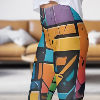 Leggings Gras Abstrait Riot Print