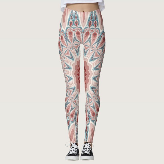 Leggings Grattez moderne Kaleidoscope Mandala art fractal (Devant)