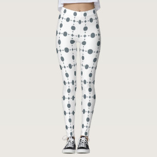 Leggings Gray Polka Dots, Polka Dot Pattern, Dots
