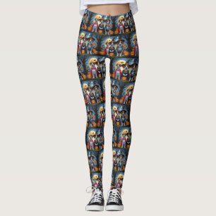 Leggings Great Dane Dogs Citrouille Halloween Funny