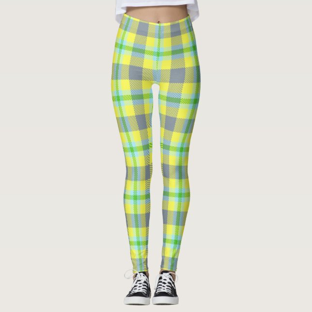Leggings Green And Yellow color  (Devant)