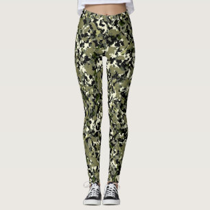 Leggings Green Black Cream