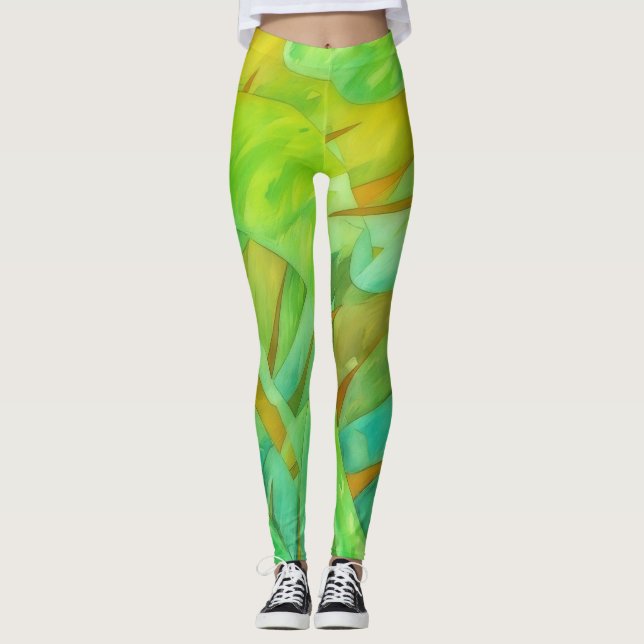 Leggings Green et Lime Artsy (Devant)