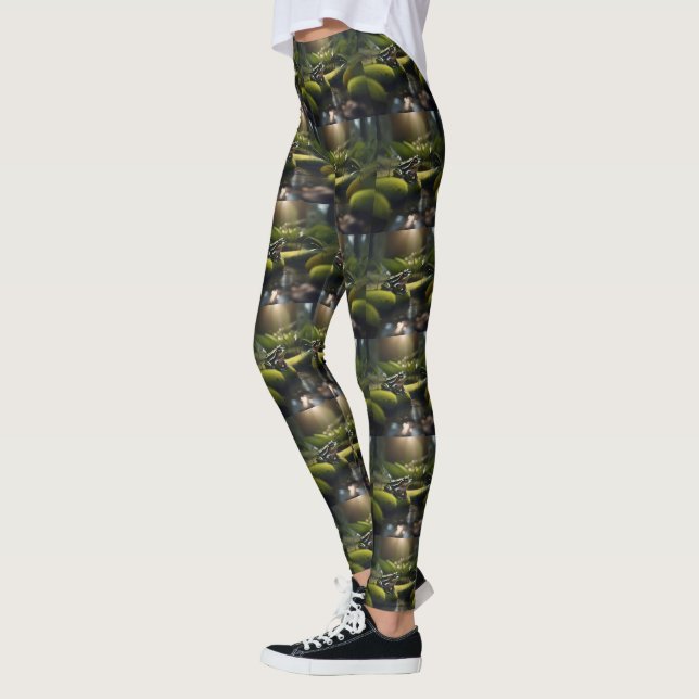 Leggings Green Frog Forest Life, (Gauche)
