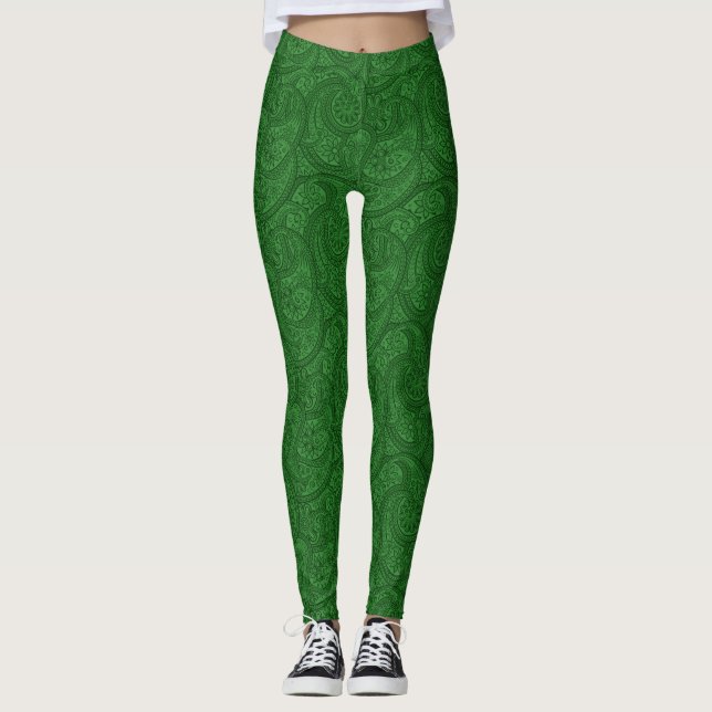 Leggings Green Paisley (Devant)