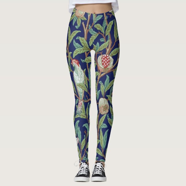 Leggings Grenade et petit oiseau, William Morris (Devant)